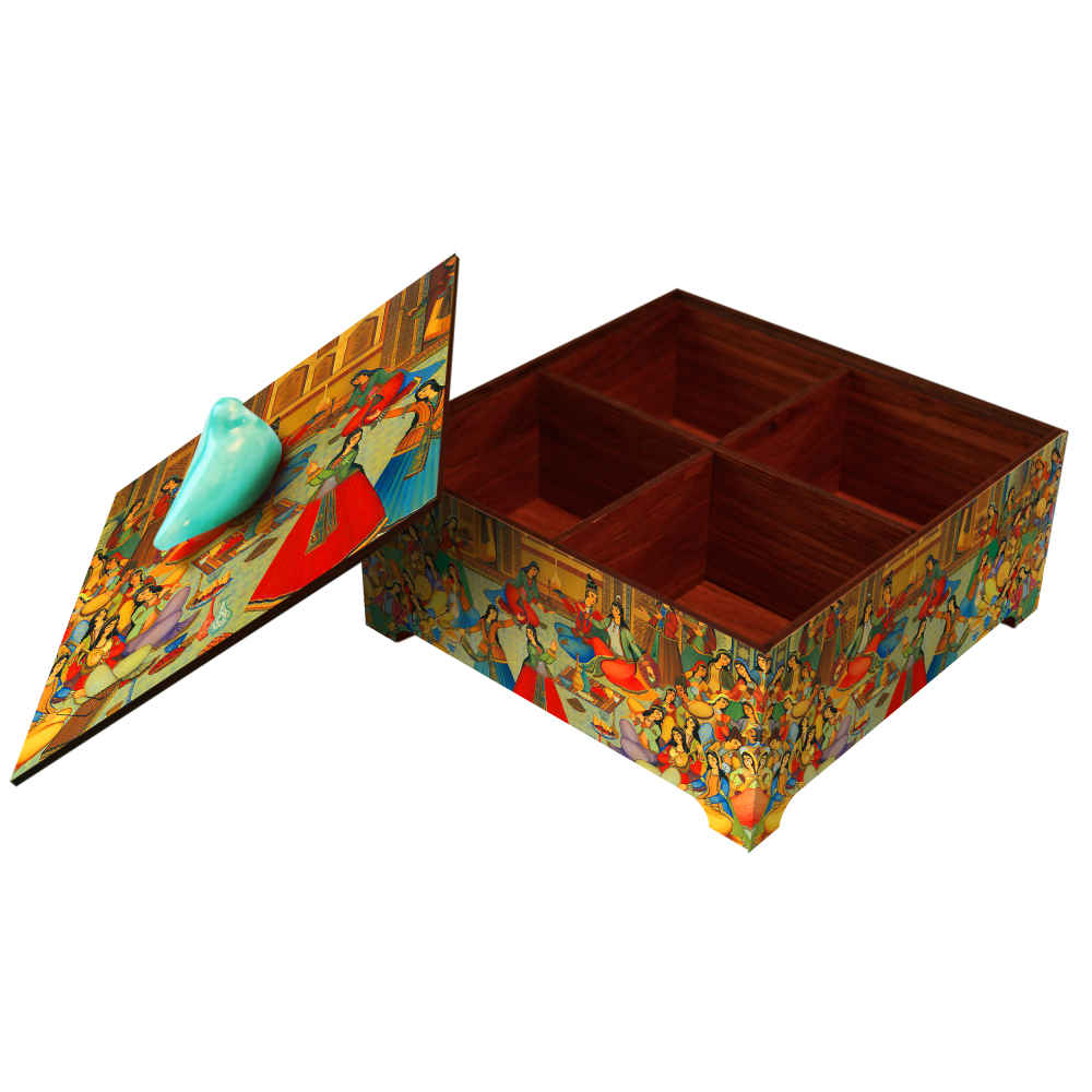 Boîte Organisatrice de Bonbons en Bois Modèle Miniature