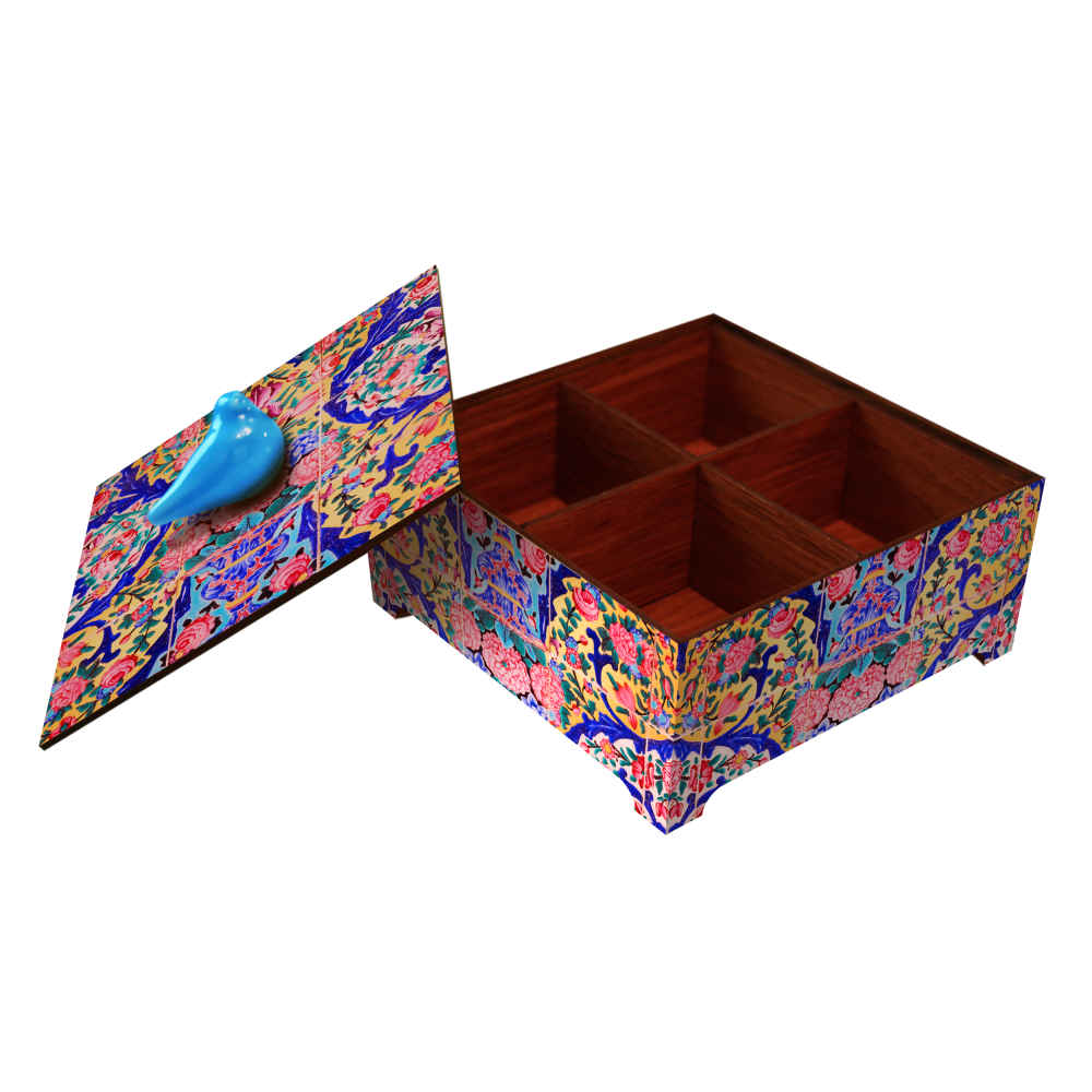 Boîte Organisatrice de Bonbons en Bois Modèle Mosquée