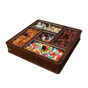 Boîte organisatrice en bois pour noix et bonbons Modèle Mahsa