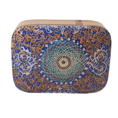 Boîte de cartes à jouer en bois persan – Décoration émaillée Khatam Tazhib