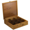 Boîte organisatrice en bois pour thé avec tiroirs et motif persan Samin