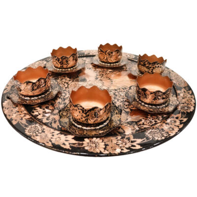 Set de plats Haftseen en cuivre adapté pour la célébration de Nowruz Taraneh