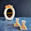 Set de plats Haftseen avec miroir, adapté pour Nowruz Golbahar (10 pièces)