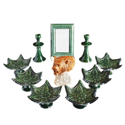Set de plats Haftseen avec miroir, adapté pour Nowruz Sabzineh (10 pièces)
