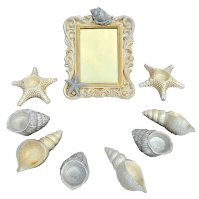 Set de plats Haftseen avec miroir, adapté pour Nowruz Sea (9 pièces)