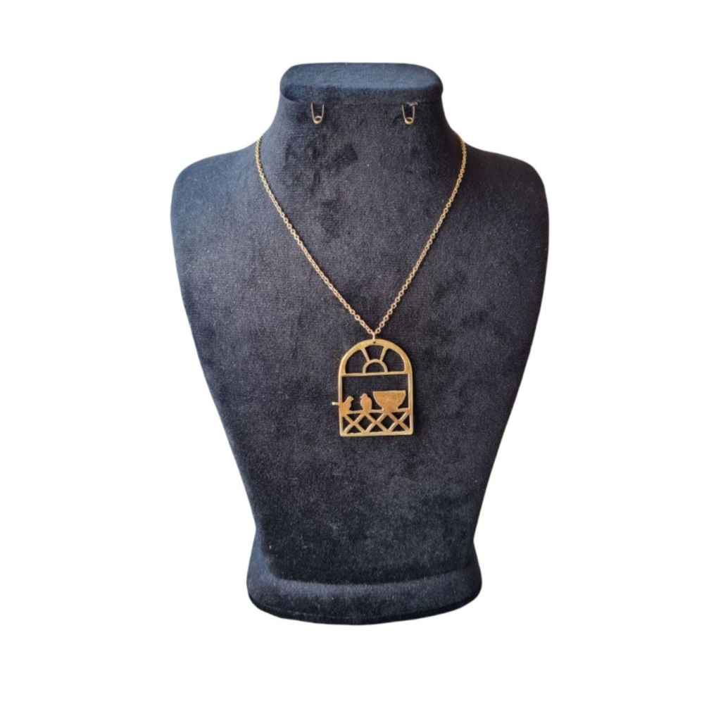 Collier en Laiton Persan Minimaliste pour Femmes Morghe Amin