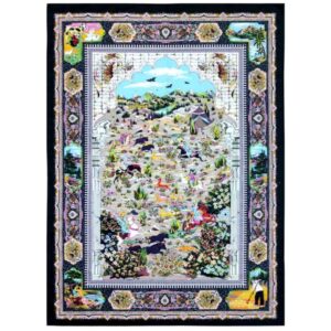 Grand tapis de sol intérieur de style bohème persan Safa
