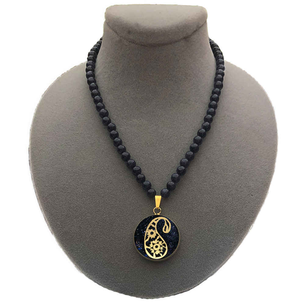 Collier plaqué or persan Boteh Jegheh