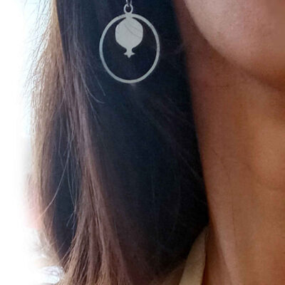 Boucles d’oreilles en acier persan modèle Anar