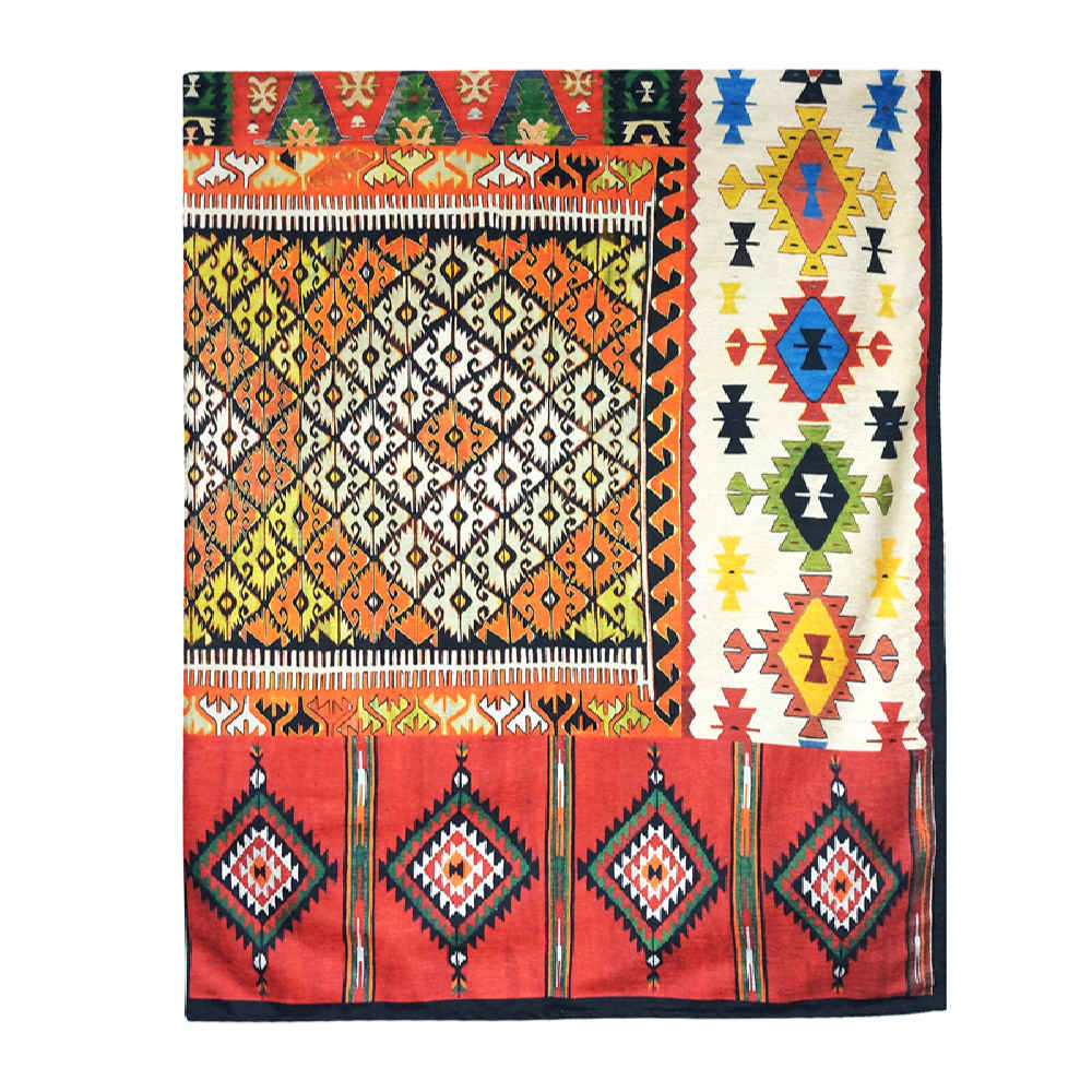 Grand tapis de sol intérieur de style bohème persan Mahrokh