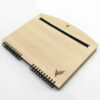 Carnet en Bois Persan – Design Miroir, Couverture en Bois Réfléchissante