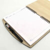 Carnet en Bois Persan – Design Miroir, Couverture en Bois Réfléchissante