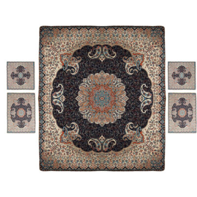 Ensemble de couvre-lit persan – Style oriental taille double avec tissu Termeh – Toranj