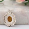 Pendentif en argent persan style classique avec pierre précieuse Agate Sam