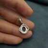 Pendentif en argent persan style classique avec pierre précieuse Aqeeq yéménite Zina