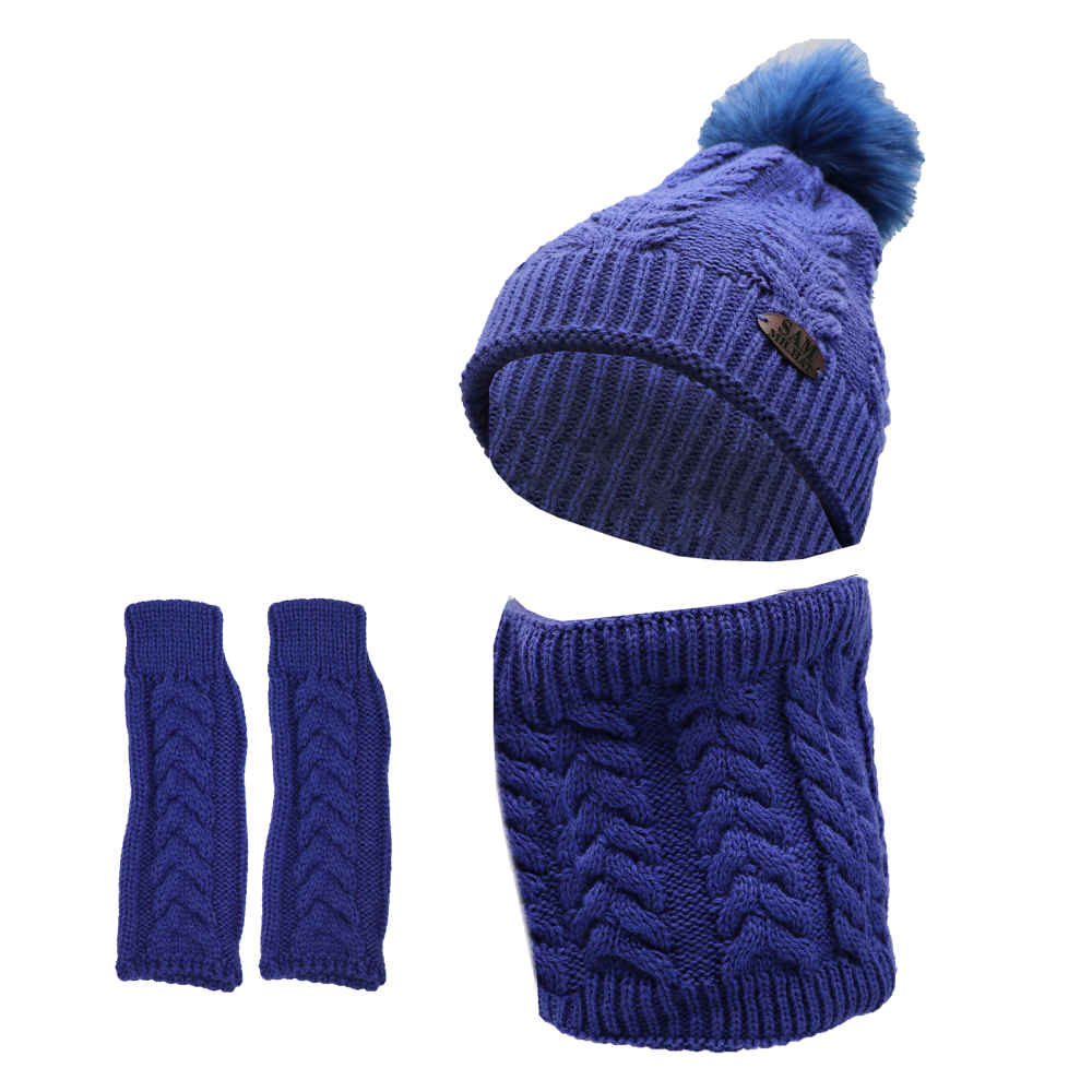 Ensemble Bonnet et Écharpe Tricotés pour Femme Modèle Elika