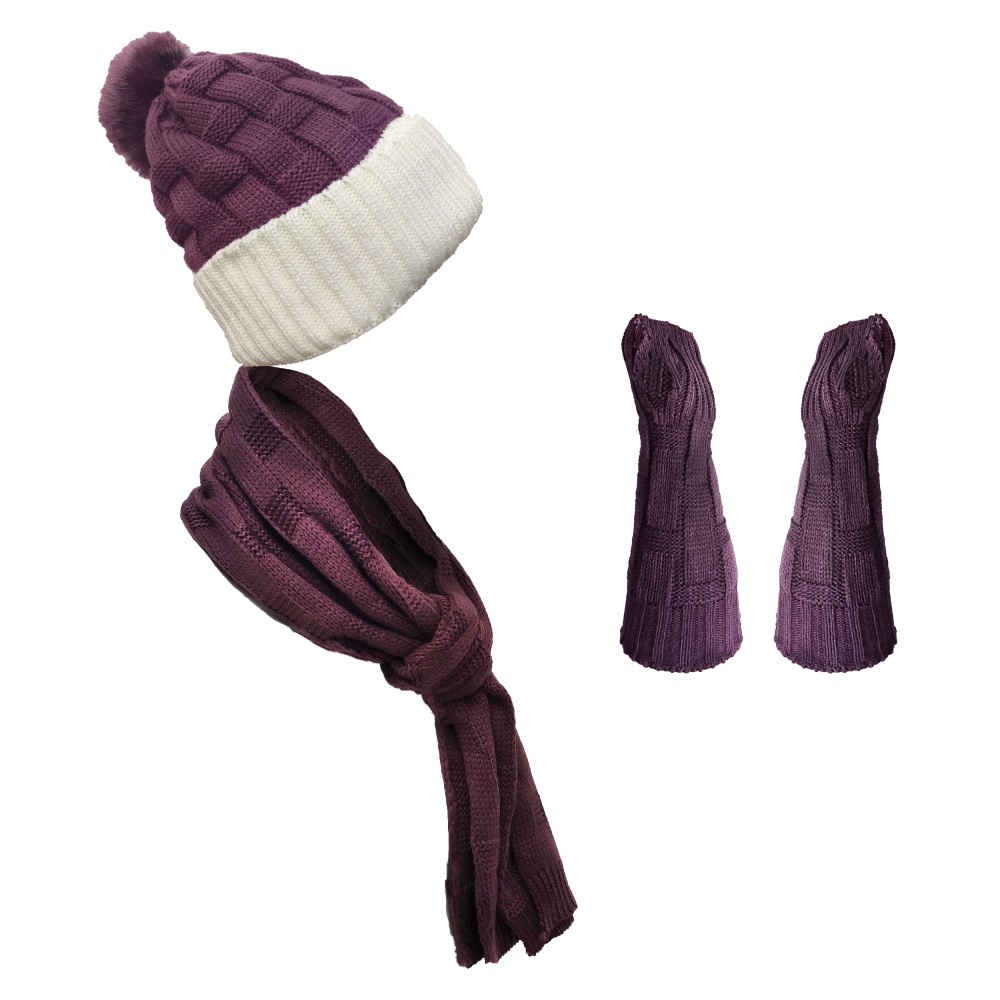Ensemble Bonnet et Écharpe Tricotés pour Femme Modèle Moline