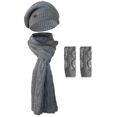 Ensemble Bonnet et Écharpe Tricotés pour Femme Modèle Rima