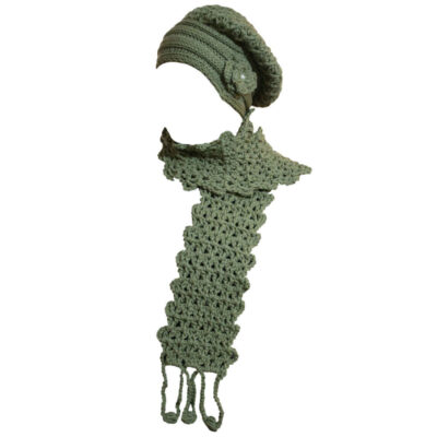Ensemble Bonnet et Écharpe Tricotés pour Femme Modèle Samin