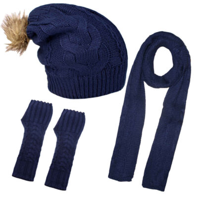 Ensemble Bonnet et Écharpe Tricotés pour Femme Modèle Tooran