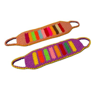Gant de bain en crochet 100 % coton (2x)