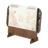 Modèle de calendrier de bureau en bois persan 1402 Fleur