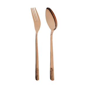 Set de Couverts en Cuivre – Cuillère et Fourchette Farnaz (12 pièces)