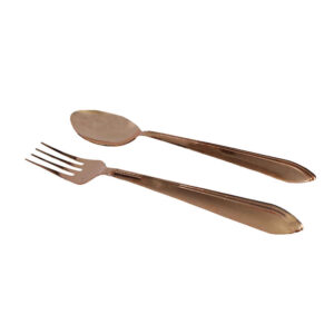 Set de Couverts en Cuivre – Cuillère et Fourchette Vahab (12 pièces)