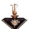 Decorative Persian Copper Aftabeh with Basin Bowl - Afra Model