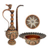 Decorative Persian Copper Aftabeh with Basin Bowl