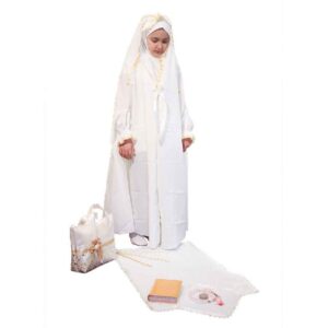 Ensemble Tchador pour la Célébration Taklif des Filles avec Manches Modèle Melisa