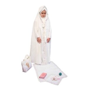 Ensemble Tchador pour la Célébration Taklif des Filles avec Manches Modèle Nastaran