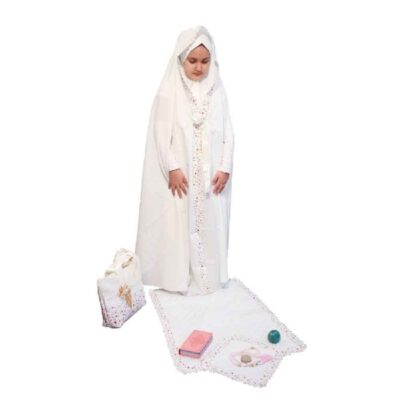 Ensemble Tchador pour la Célébration Taklif des Filles avec Manches Modèle Nastaran