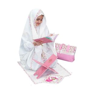 Ensemble Tchador pour la Cérémonie Taklif des Filles avec Manches Modèle Nabaut