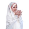 Tchador Islamique Blanc pour Filles Modèle Bahareh