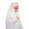Tchador Islamique Blanc pour Filles Modèle Khorshidi