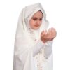 Tchador Islamique Blanc pour Filles Modèle Nasim