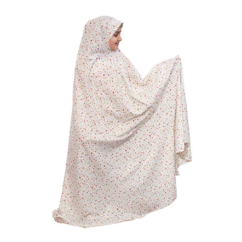 Tchador Islamique Blanc pour Filles Modèle Shaparak