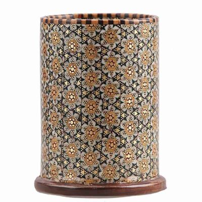 Porte-makeup en bois persan – Art de l’enluminure Khatam Kari