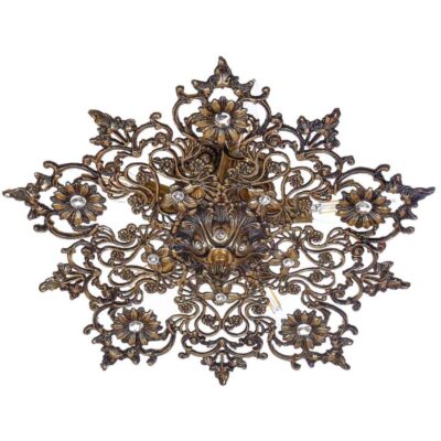 Lustre semi-encastré en laiton – style florentin et vintage Roshan
