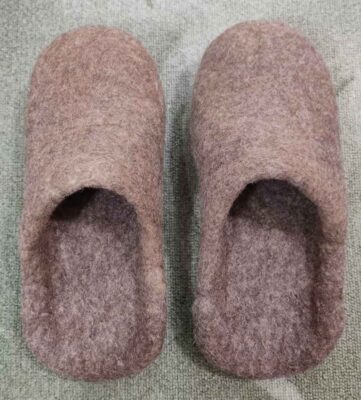 Chaussons en Feutre Naturel & Laine – Artisanat Authentique Iranien