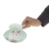 Set de tasses à thé perses avec sous-tasse - Design Porcelaine Bahar (12 pièces)