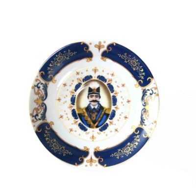 Assiette à thé persane – Porcelaine avec motif Shah Abbasi Naseri (Lot de 6)