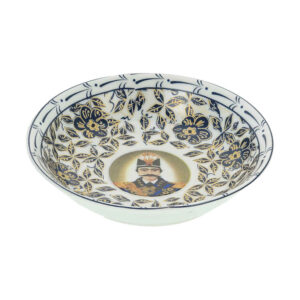 Assiette à thé persane – Porcelaine avec motif Shah Abbasi Ghalamkar (Lot de 6)