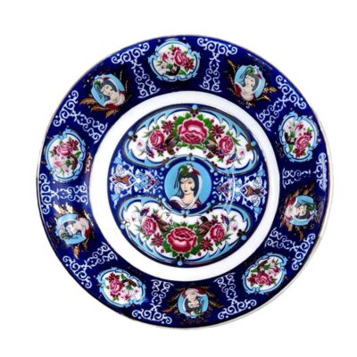 Assiette à thé persane – Porcelaine avec motif Miniature (Lot de 6)