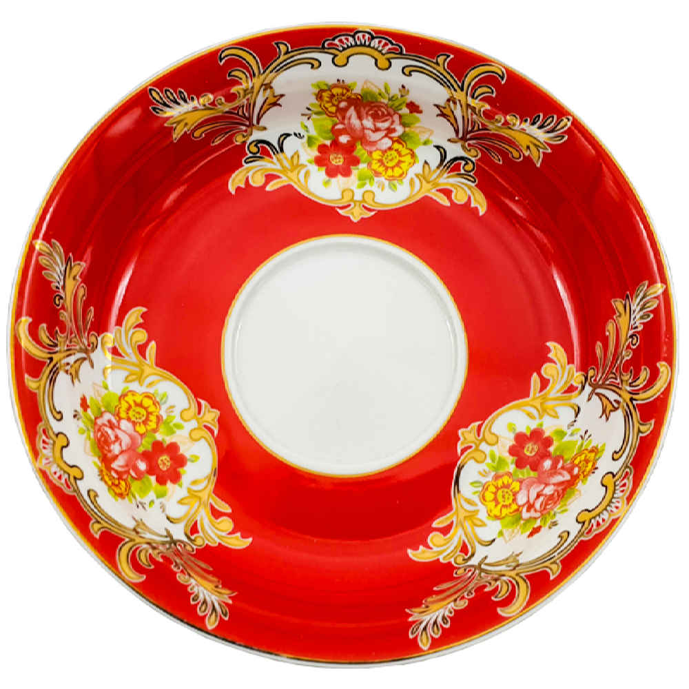 Assiette à thé persane - Porcelaine avec motif Abbasi (Lot de 6)