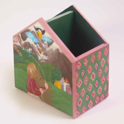 Porte-pinceaux de maquillage en bois Modèle Cottage