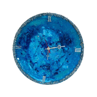 Horloge Murale en Résine Artisanale – Style Abstrait Maria