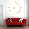 Horloge murale 3D minimaliste à monter soi-même avec motifs calligraphiques persans - Vie