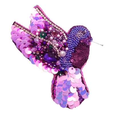 Épinglette féminine perles – Design Oiseau